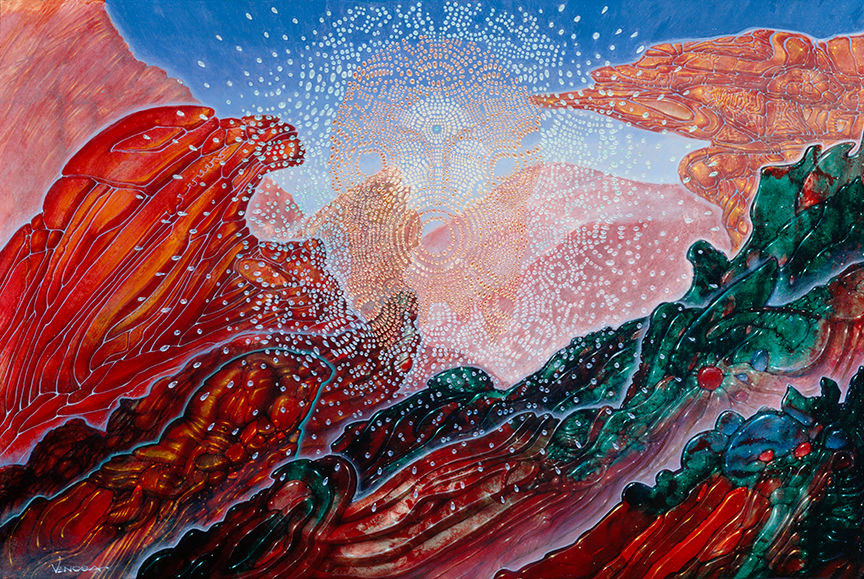 
»Logos« (2001, Öl auf Leinwand).